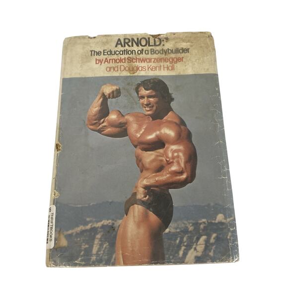 Arnold: The Education Of A Bodybuilder Hardcover (1977) HC DJ Ex Lib - Picture 1 of 16